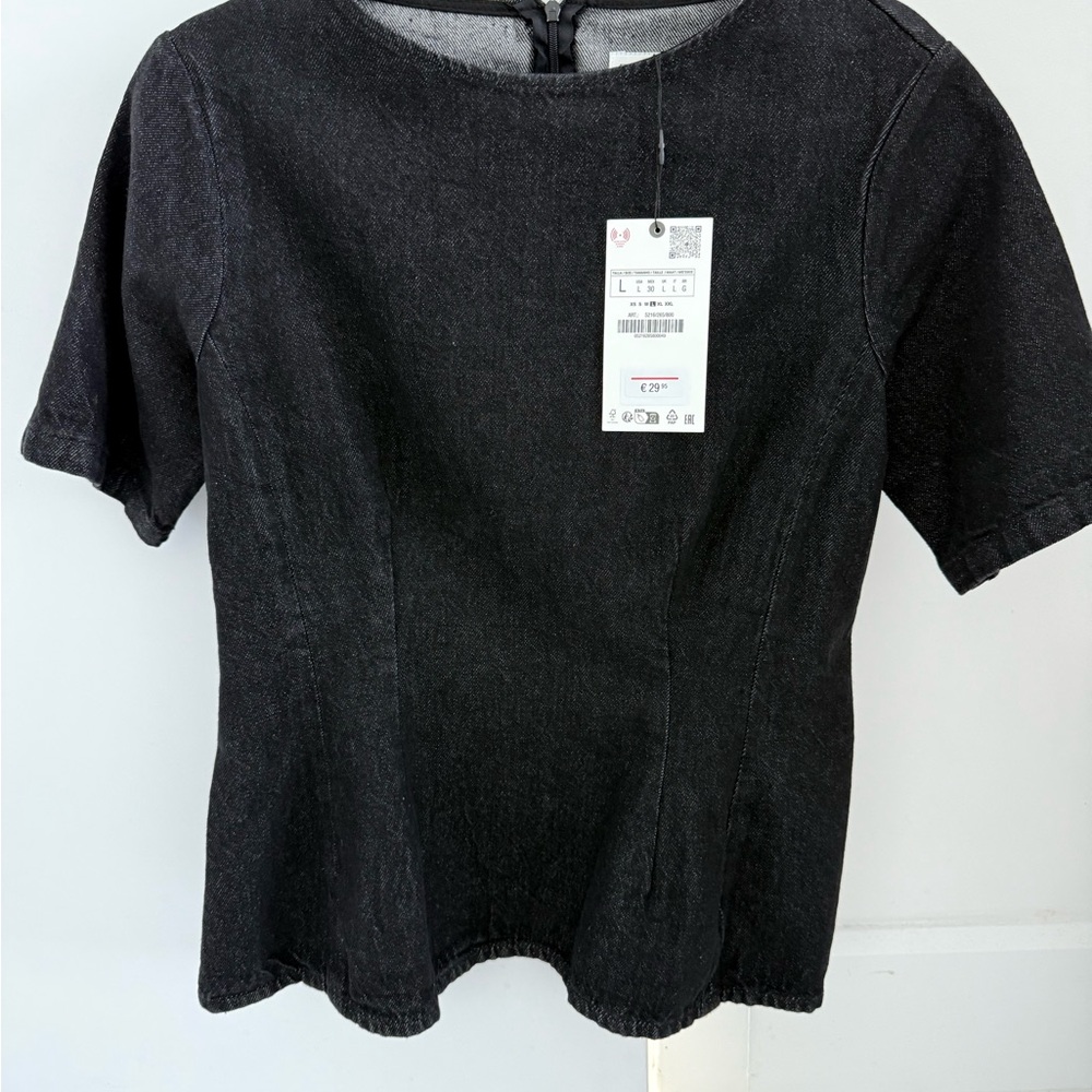 Denim Black Women's Top